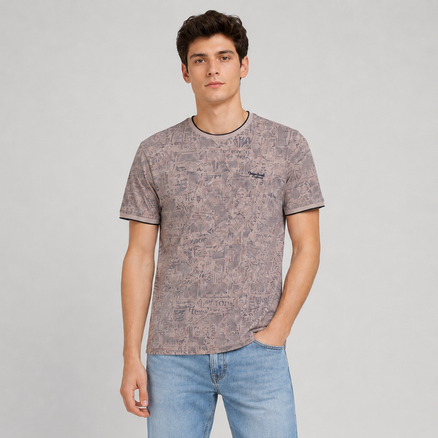 Футболка Red-Down мужская хлопковая с эластаном свободного кроя,XXXL,Мокко - Фото 1 Футболка Red-Down мужская хлопковая с эластаном свободного кроя,XXXL,Мокко - изображение 1
