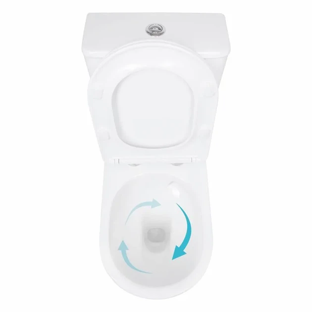 Унитаз напольный Qtap Arvin Ultra Quiet безободковый керамика 630х350х795 мм белый - Фото 6 Унитаз напольный Qtap Arvin Ultra Quiet безободковый керамика 630х350х795 мм белый - изображение 6