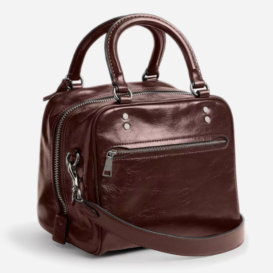 Сумка кросс-боди через плечо женская из натуральной кожи маленькая Coach Cube Rogue Bag 20 BG-COA-125 Бордовая (196395632732) - Фото 4 Сумка кросс-боди через плечо женская из натуральной кожи маленькая Coach Cube Rogue Bag 20 BG-COA-125 Бордовая (196395632732) - изображение 4