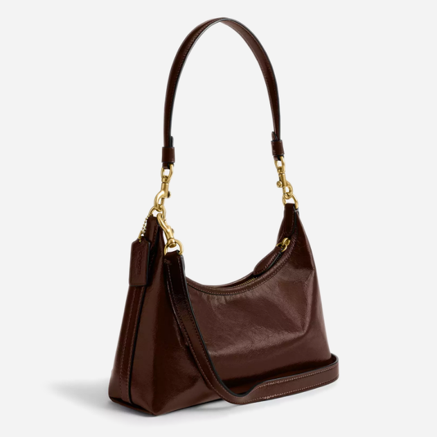 Сумка-багет женская из натуральной кожи средняя Coach Juliet Shoulder Bag 25 BG-COA-130 Коричневая (196395540143) - Фото 4 Сумка-багет женская из натуральной кожи средняя Coach Juliet Shoulder Bag 25 BG-COA-130 Коричневая (196395540143) - изображение 4