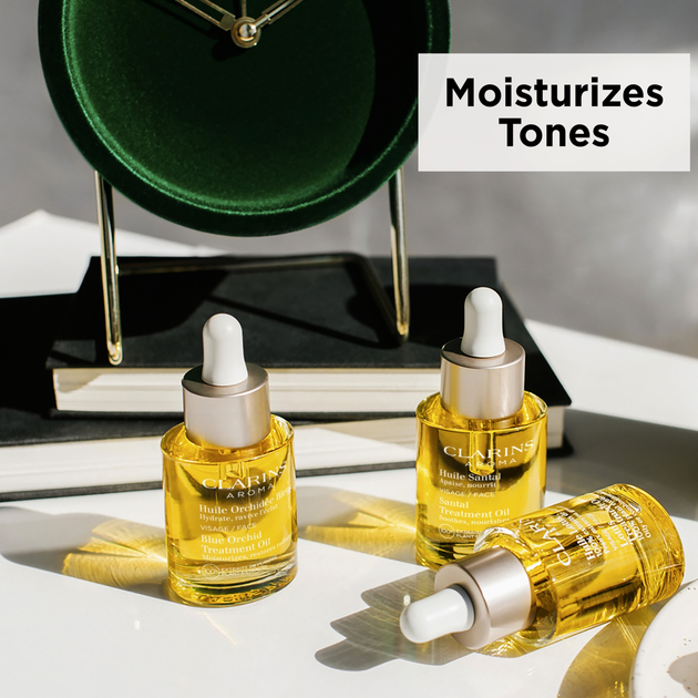 Масло для лица Clarins Blue Orchid Treatment Oil для увлажнения и сияния сухой кожи 30 мл - изображение 3