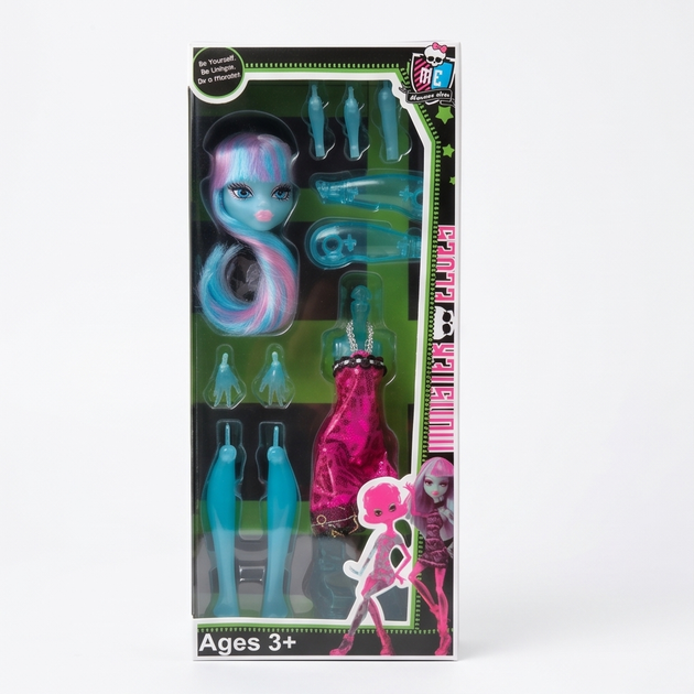 Кукла-конструктор Monster High Create a Monster, Голубая, 3+ - изображение 4