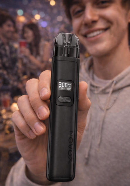Pod-система Smok Novo Pro Matte Black сигарета электронная Смок Ново на 1300 мАч до 30 Вт многоразовая 3 мл боковая заправка - изображение 4