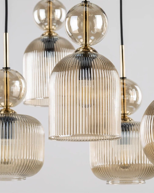 Подвесной светильник, люстра TK Lighting 11045 Sophia E14 8x10W IP20 янтарный - изображение 3