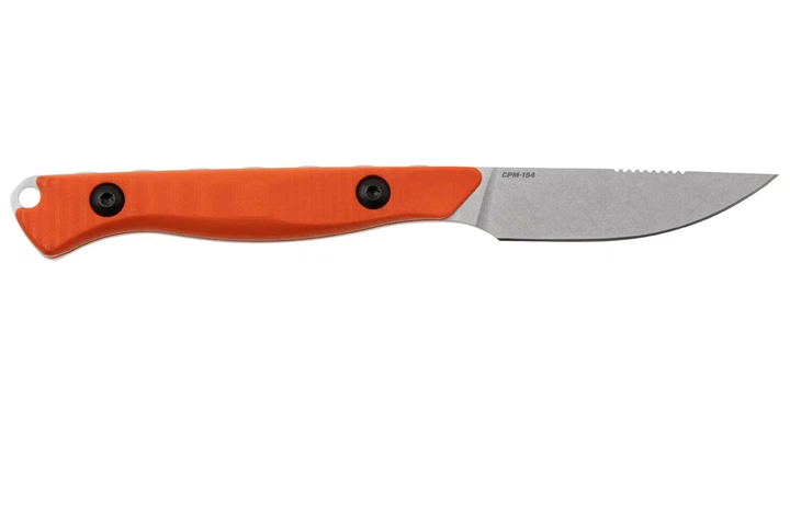 Ніж Benchmade Flyway, компактний ультралегкий, лезо Plain Stonewashed CPM-154, руківя Orange G10, США, 15700 - изображение 3