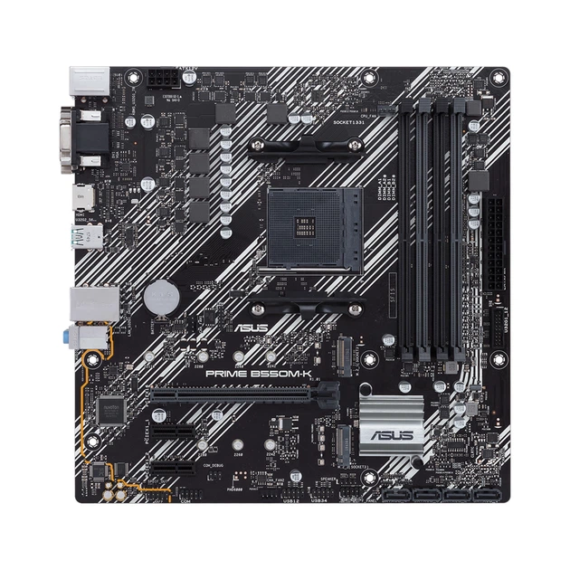 Материнская плата ASUS PRIME B550M-K (sAM4, AMD B550, DDR4, mATX) - изображение 3