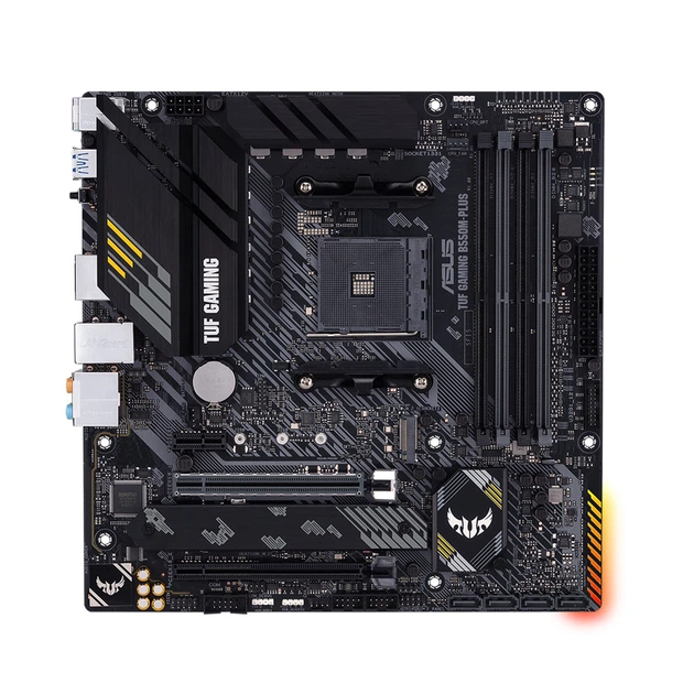 Материнская плата ASUS TUF GAMING B550M-PLUS (sAM4, AMD B550, DDR4, mATX) - Фото 3 Материнская плата ASUS TUF GAMING B550M-PLUS (sAM4, AMD B550, DDR4, mATX) - изображение 3