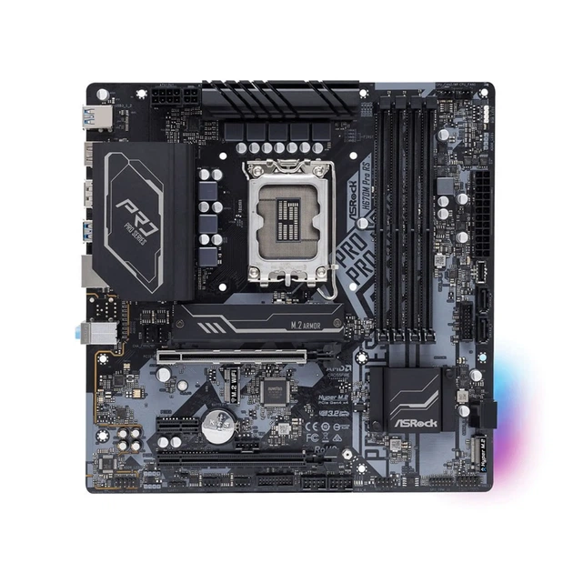 Материнская плата ASRock H670M PRO RS (s1700, Intel H670, DDR4, mATX) - изображение 3