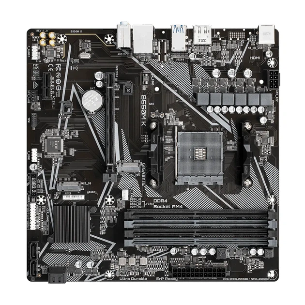 Материнська плата GIGABYTE B550M K (sAM4, AMD B550, DDR4, mATX) - зображення 4