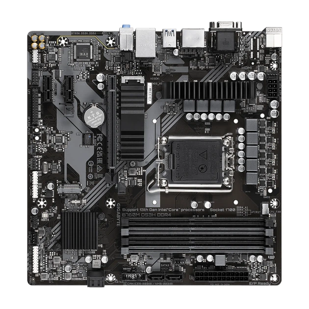 Материнська плата GIGABYTE B760M DS3H DDR4 (s1700, Intel B760, DDR4, mATX) - зображення 5