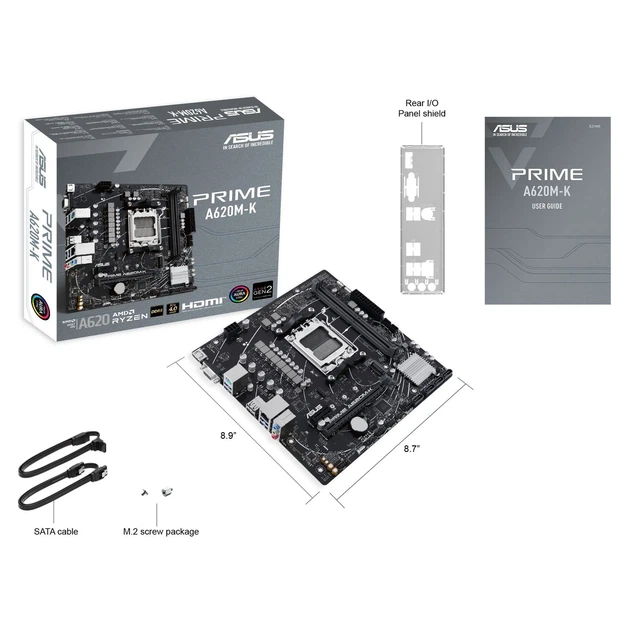 Материнская плата ASUS PRIME A620M-K (sAM5, AMD A620, DDR5, mATX) - изображение 8
