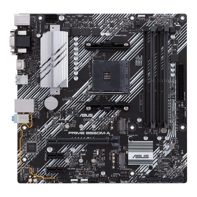 Материнская плата ASUS PRIME B550M-A/CSM (sAM4, AMD B550, DDR4, mATX) - Фото 3 Материнская плата ASUS PRIME B550M-A/CSM (sAM4, AMD B550, DDR4, mATX) - изображение 3