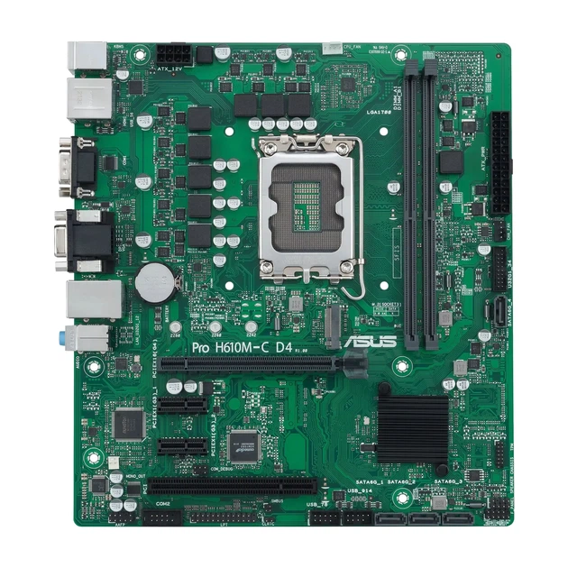 Материнська плата ASUS Pro H610M-C D4-CSM (s1700, Intel H610, DDR4, mATX) - зображення 2