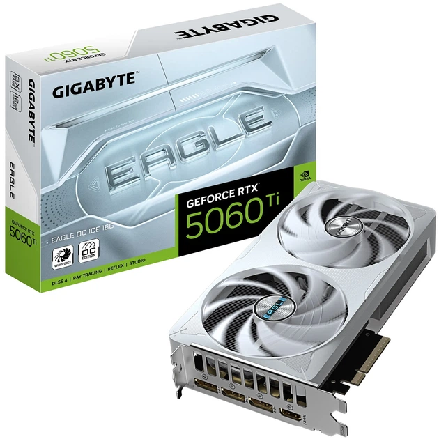 Видеокарта GIGABYTE Nvidia GeForce RTX 5060 Ti EAGLE OC ICE 16G (GV-N506TEAGLEOC ICE-16GD) - изображение 10