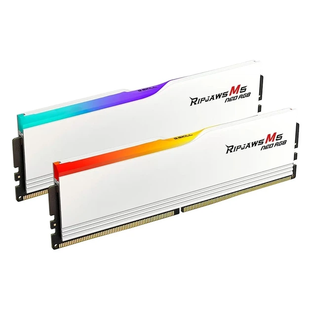 Модуль пам'яті G.Skill Ripjaws M5 Neo RGB White DDR5-6000 96GB (2x48GB) (F5-6000J3036F48GX2-RM5NRW) - Фото 1 Модуль пам'яті G.Skill Ripjaws M5 Neo RGB White DDR5-6000 96GB (2x48GB) (F5-6000J3036F48GX2-RM5NRW) - зображення 1