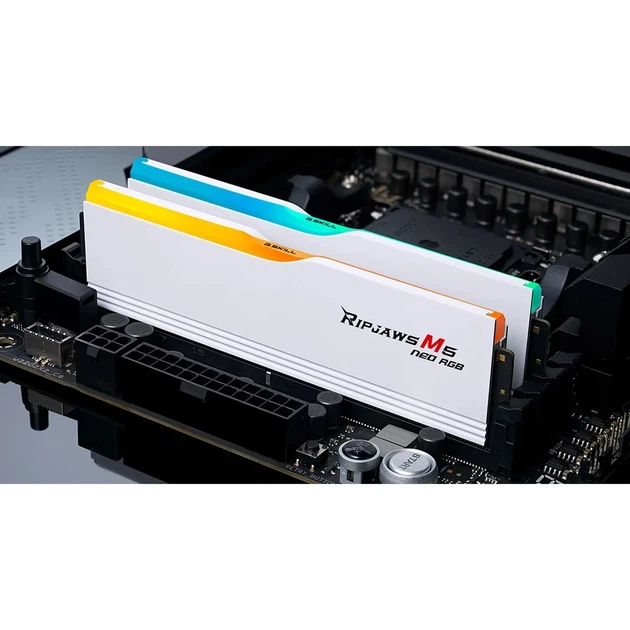 Модуль пам'яті G.Skill Ripjaws M5 Neo RGB White DDR5-6000 96GB (2x48GB) (F5-6000J3036F48GX2-RM5NRW) - Фото 5 Модуль пам'яті G.Skill Ripjaws M5 Neo RGB White DDR5-6000 96GB (2x48GB) (F5-6000J3036F48GX2-RM5NRW) - зображення 5
