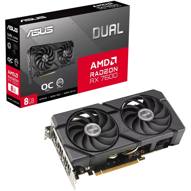 Відеокарта ASUS AMD Radeon RX 7600 DUAL EVO OC 8GB GDDR6 (DUAL-RX7600-O8G-EVO) - зображення 12