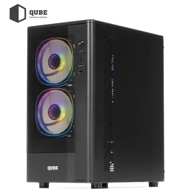 Корпус QUBE GEON ARGB Black (GEON_GBNU3) - Фото 8 Корпус QUBE GEON ARGB Black (GEON_GBNU3) - изображение 8