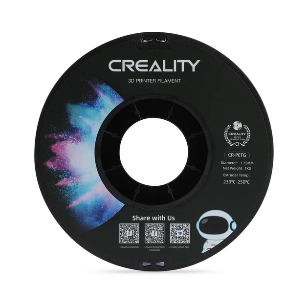 PETG Filament (пластик) для 3D принтера CREALITY 1кг, 1.75мм, белый - Фото 3 PETG Filament (пластик) для 3D принтера CREALITY 1кг, 1.75мм, белый - изображение 3
