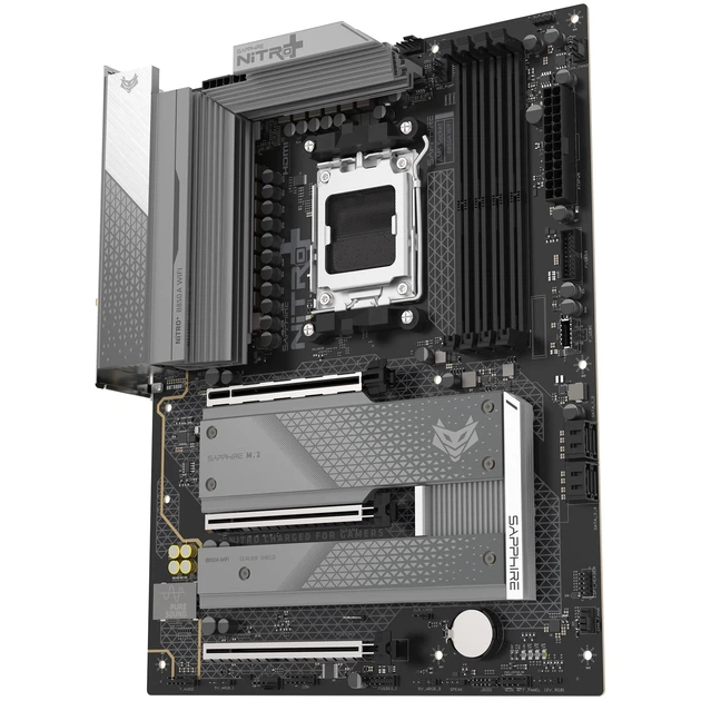 Материнська плата Sapphire NITRO+ B850A WIFI7 (sAM5, AMD B850, DDR5, ATX) - Фото 4 Материнська плата Sapphire NITRO+ B850A WIFI7 (sAM5, AMD B850, DDR5, ATX) - зображення 4