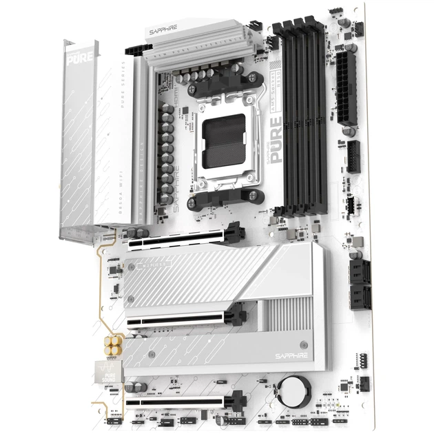 Материнська плата Sapphire PURE B850A WIFI7 (sAM5, AMD B850, DDR5, ATX) - Фото 4 Материнська плата Sapphire PURE B850A WIFI7 (sAM5, AMD B850, DDR5, ATX) - зображення 4