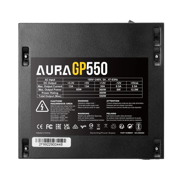 Блок питания Gamdias AURA GP550 - Фото 6 Блок питания Gamdias AURA GP550 - изображение 6