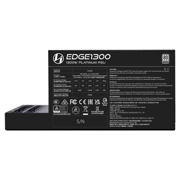 Блок живлення Lian Li EDGE1300 80 PLUS Platinum Black (G9P.EG1300.BE00.EU) - зображення 4