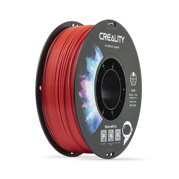 ABS Filament (пластик) для 3D принтера CREALITY 1кг, 1.75мм, красный - Фото 1 ABS Filament (пластик) для 3D принтера CREALITY 1кг, 1.75мм, красный - изображение 1