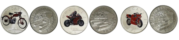 Колекційний набір монет "Мотоцикли - Ducati" срібло - зображення 2