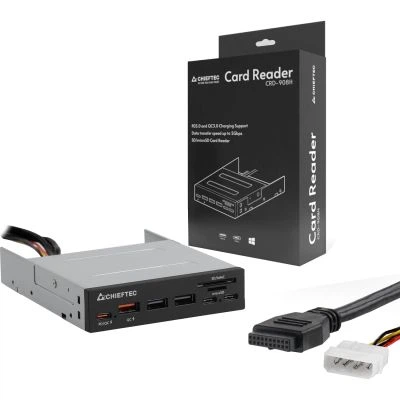 Считыватель флеш-карт Chieftec 3.5" 2xUSB3.2/2xType-C/1xPD3.0/1xQC3.0 USB (CRD-908H) - изображение 5