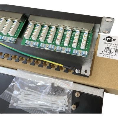 Патч-панель 19" 24хRJ-45 FTP 1U cat.6, в зборі, Organizer Atcom (FP6224) - Фото 1 Патч-панель 19" 24хRJ-45 FTP 1U cat.6, в зборі, Organizer Atcom (FP6224) - зображення 1