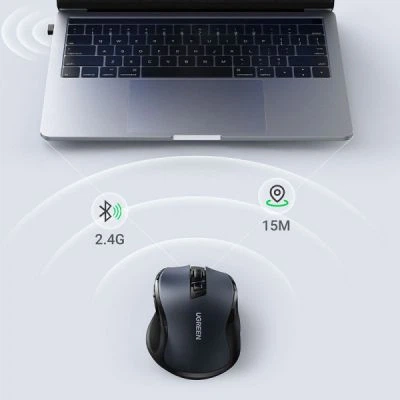 Мишка Ugreen MU006 Ergonomic Wireless Gray/Black (15063) - Фото 9 Мишка Ugreen MU006 Ergonomic Wireless Gray/Black (15063) - зображення 9