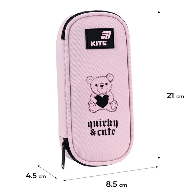 Пенал школьный Kite Quirky&Cute K26-662-11, 1 отделение, резинки для фиксации канцелярии, для девочки - изображение 3