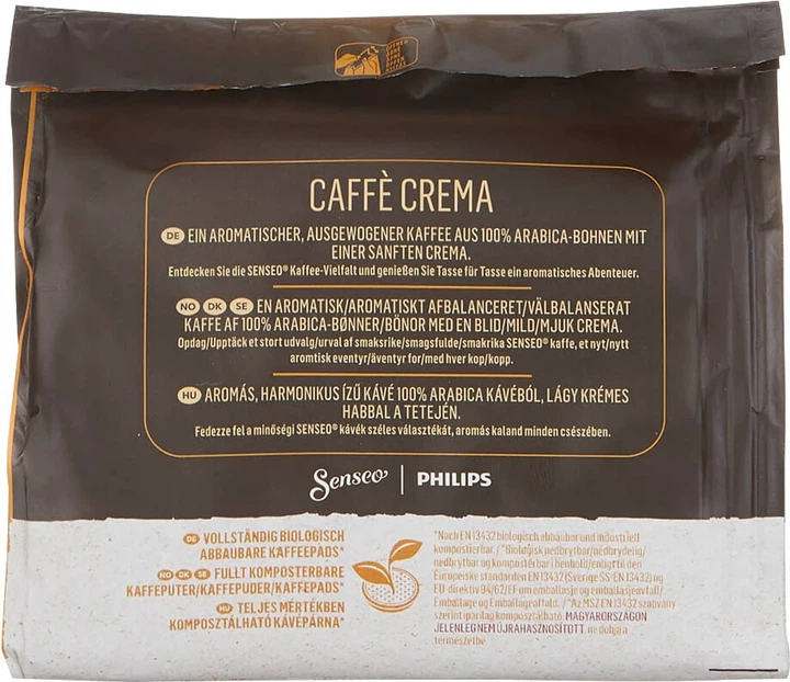 Кофе в чалдах Senseo Cafe Crema 8 монодоз Philips Senseo 62 мм - изображение 3