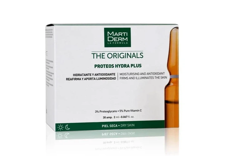Ампули The originals PROTEOS HYDRA PLUS, Marti Derm, зволожувальні, 30 шт по 2 мл - зображення 3