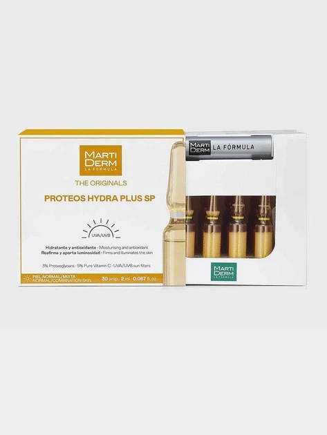 Ампулы PROTEOS HYDRA PLUS SP, Marti Derm, для осветления и увлажнения, 10 по 2 мл - изображение 2
