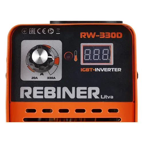 Зварювальний апарат інверторний Rebiner RW-330D 3500 Вт з мідною обмоткою - зображення 8
