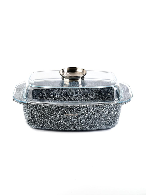 Гусятница Ofenbach NB 100517 5.5л алюминиевая с крышкой из литого алюминия и стекла для духовки и всех плит - изображение 4