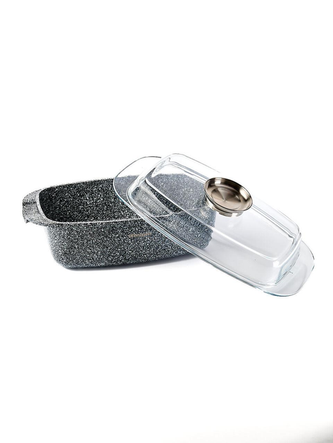 Гусятница Ofenbach NB 100517 5.5л алюминиевая с крышкой из литого алюминия и стекла для духовки и всех плит - изображение 5