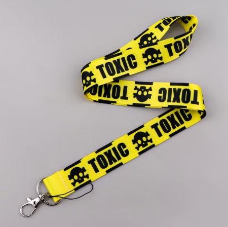 Шнурок на шею с картхолдером TOXIC лента для бейджа, ключей и телефона с чехлом для карты Желтый - изображение 4
