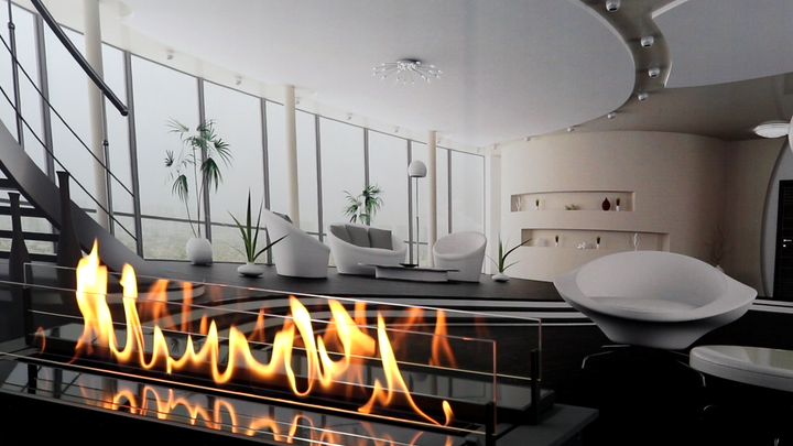 Дизайнерский биокамин Slider glass 800 Gloss Fire - изображение 8