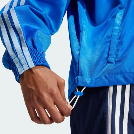 Жіночий анорак Woven Nylon Badge спортивний зіп-худі синій 2XL - зображення 5