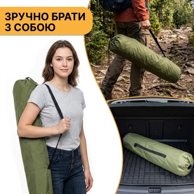 Армійська похідна розкладачка LEOBRO до 120кг Зелена (LB-MC-A1-AGR) (LEO_LB-MC-A1-AGR) - изображение 11