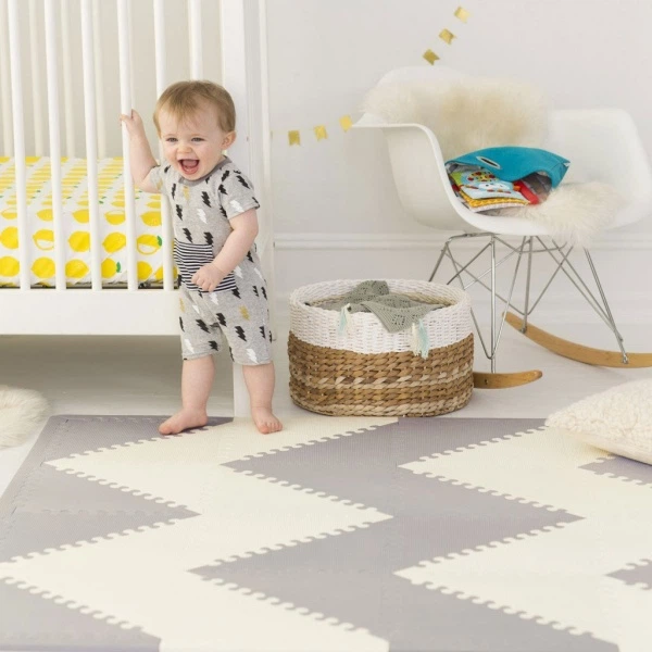Mata do zabawy – puzzle Skip Hop Playspot Geo Grey/Cream (245411) (816523024504) - obraz 2