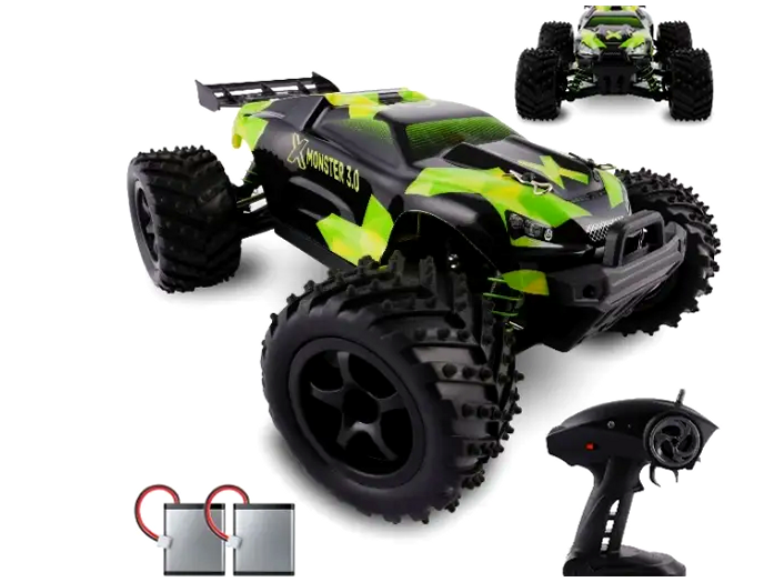 Машинка на радиоуправлении 45 кмч 4x4 для детей 2 аккумулятора черный OVERMAX МС0192 - изображение 3