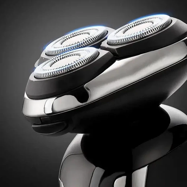 Электробритва Gemei GM-7719 аккумуляторная водонепроницаемая роторная для сухого и влажного бритья с тремя плавающими головками - изображение 3