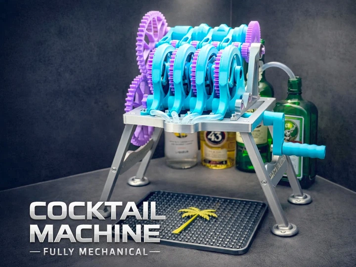 Механическая Машина Для Смешивания Напитков Cocktail and Drink Mixing Machine 100% Mechanical 50 См 3Д Печать - Фото 4 Механическая Машина Для Смешивания Напитков Cocktail and Drink Mixing Machine 100% Mechanical 50 См 3Д Печать - изображение 4