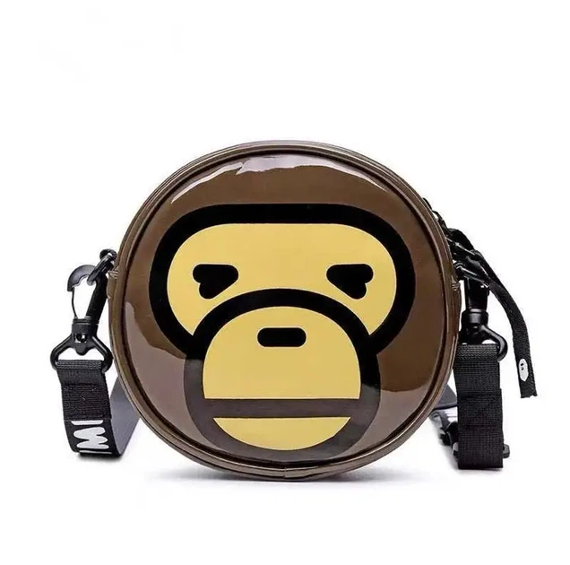 Двусторонняя сумка через плечо Bape Baby Milo в коричневом цвете. - Фото 4 Двусторонняя сумка через плечо Bape Baby Milo в коричневом цвете. - изображение 4
