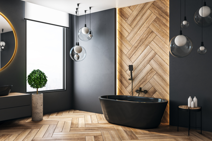 Cмеситель для ванны однорычажный с коротким изливом INVENA Glamour черный латунь BW-02-004 - изображение 2