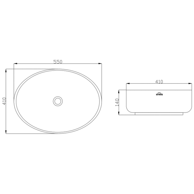 Умывальник накладной INVENA Astri 550x410x140мм овальный белый CE-30-001 - изображение 7